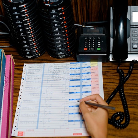 National Checking 10.25"x11" 4 Part Carbonless White 10 Orders Pizza Order Form, PK3000 PICO1-SP